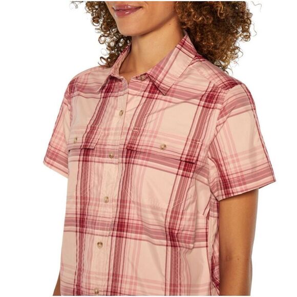 Eddie Bauer Pink Plaid Button Down Shirt - Picture 5 of 15